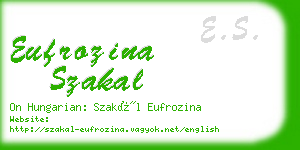 eufrozina szakal business card